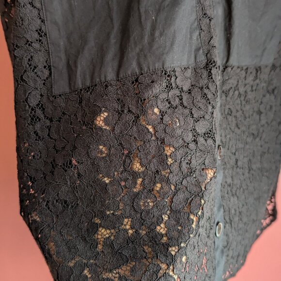 Laced Long Sleeve Button Up - Picture 7 of 7